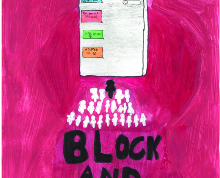 Lycée Français International Nairobi, affiche anti cyber harcèlement - Projet ART